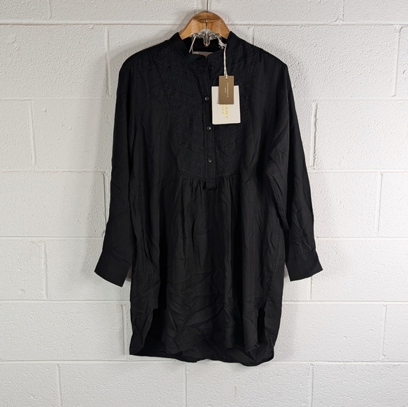 Isabel Marant Dresses & Skirts - Isabel Marant Etoile Dress Womens 38 Black Bilboa Embroidered Tunic Minimal